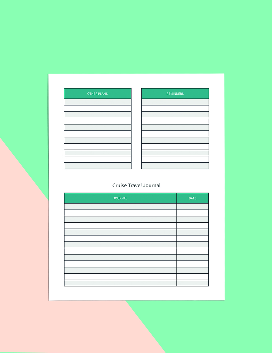 Cruise Travel Planner Template