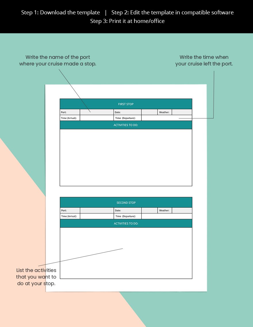 Cruise Travel Planner Template