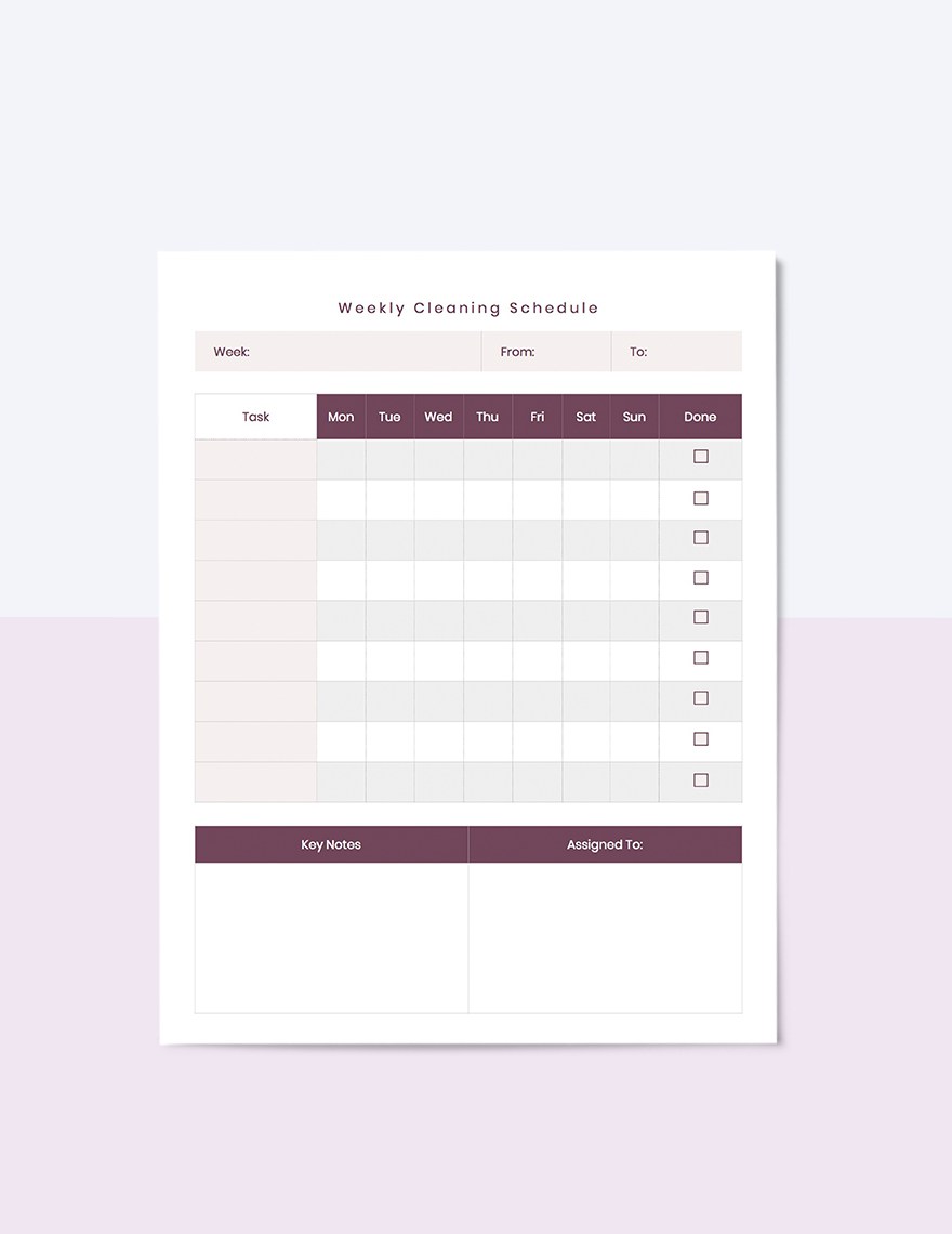 Household Life Planner Template