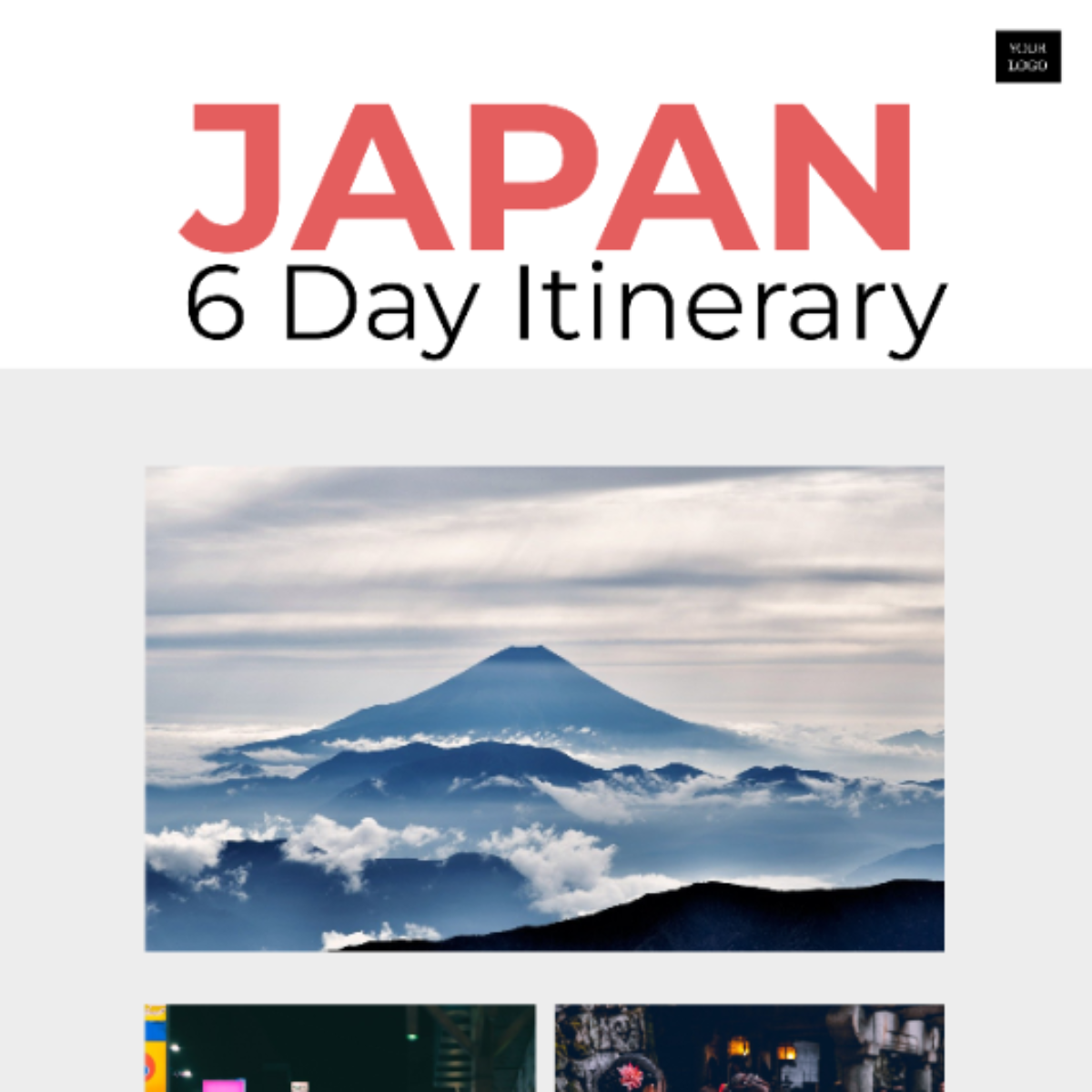 6 Day Japan Itinerary Template - Edit Online & Download