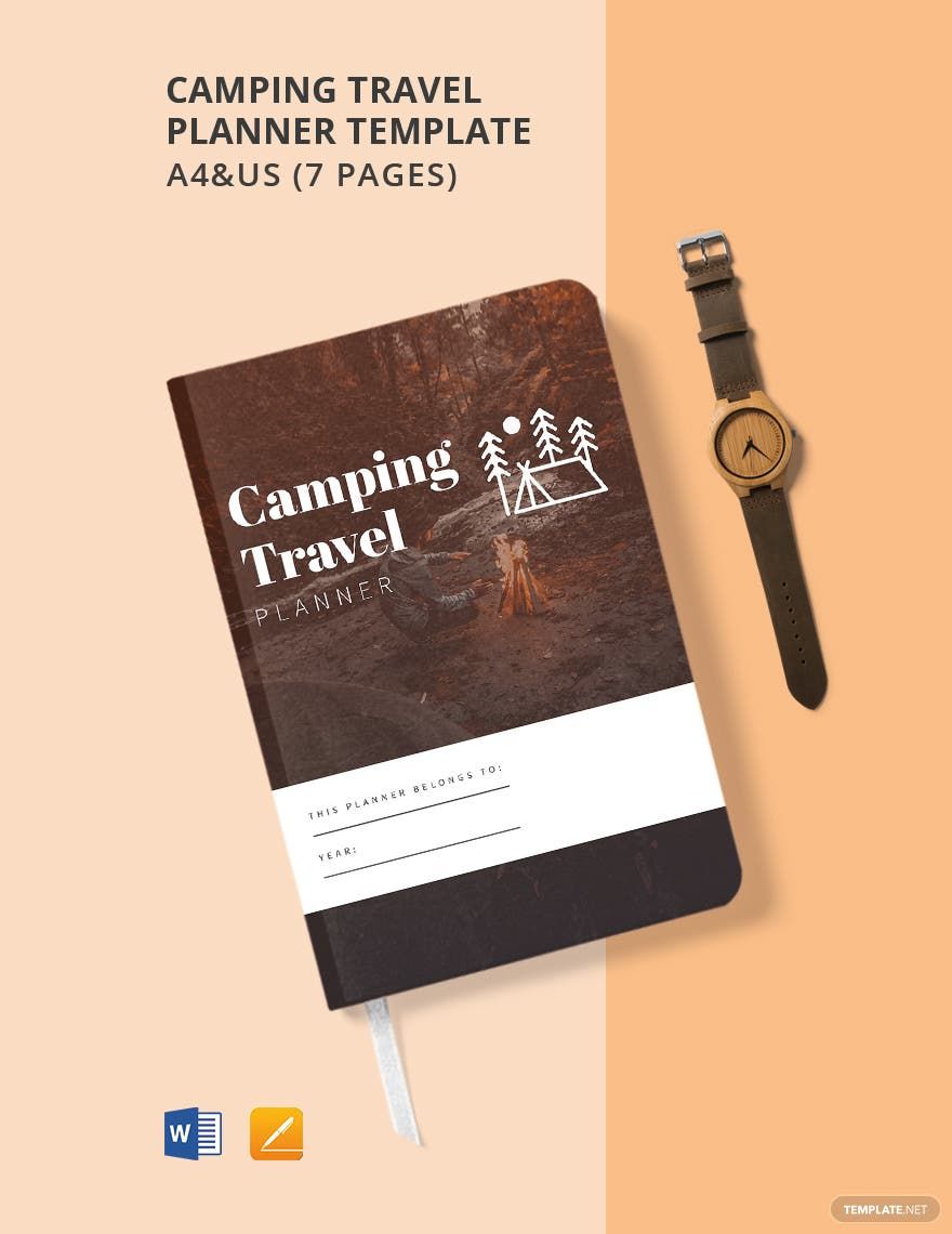 Camping Travel Planner Template in Word, PDF, Apple Pages