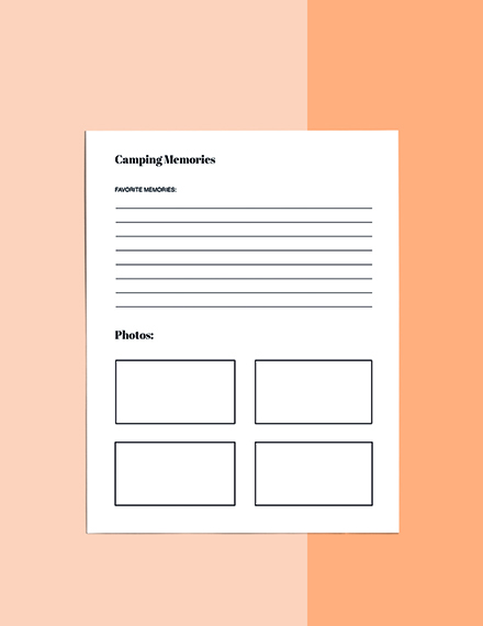 Free Camping Travel Planner Template to Edit Online