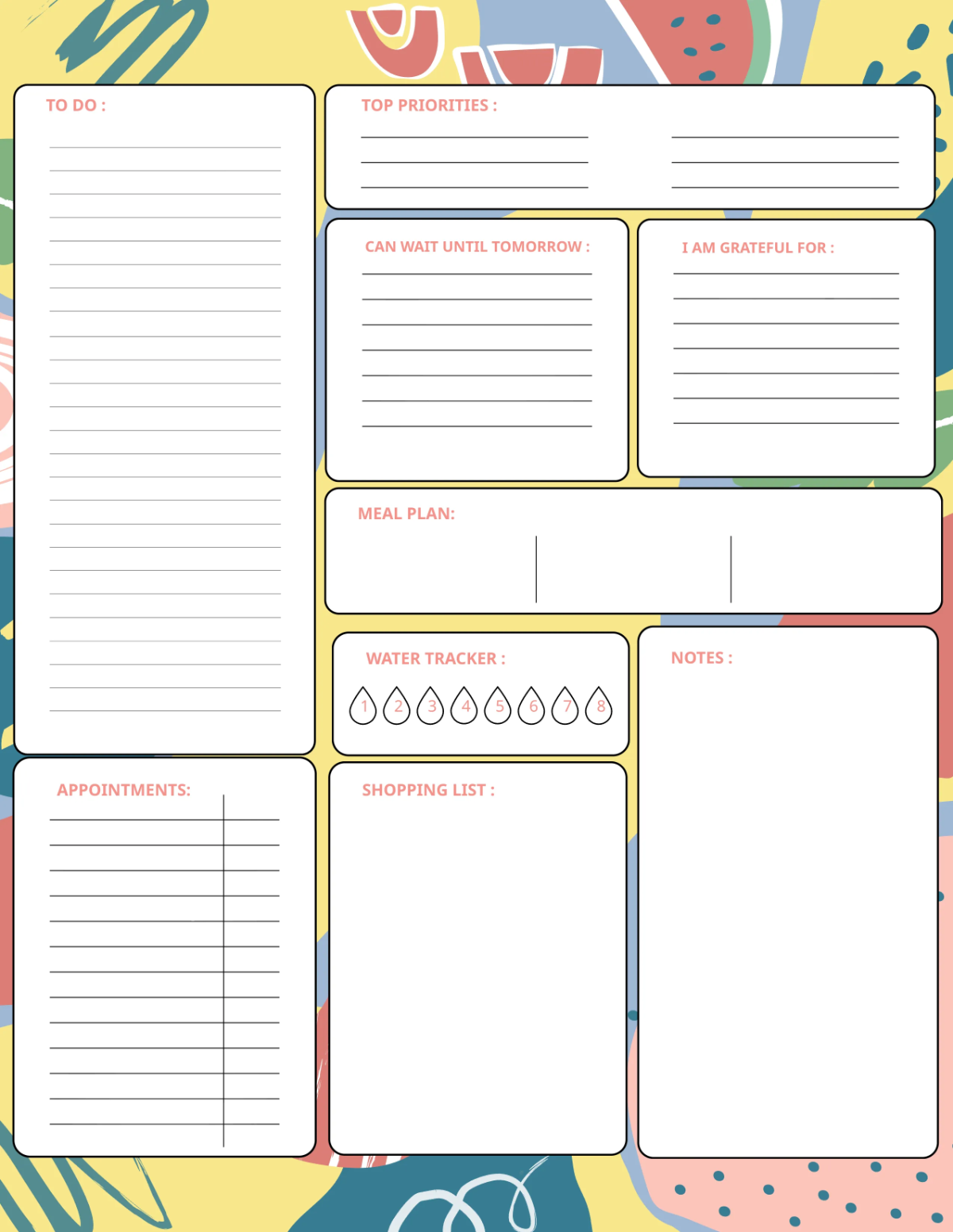 Free Journal Planner Template to Edit Online