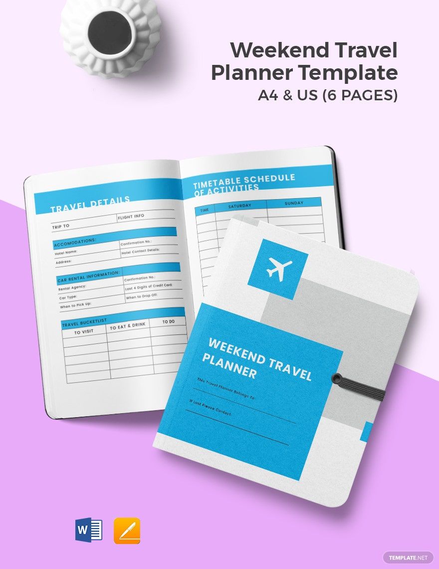 Weekend Travel Planner Template in Word, Google Docs, PDF, Apple Pages