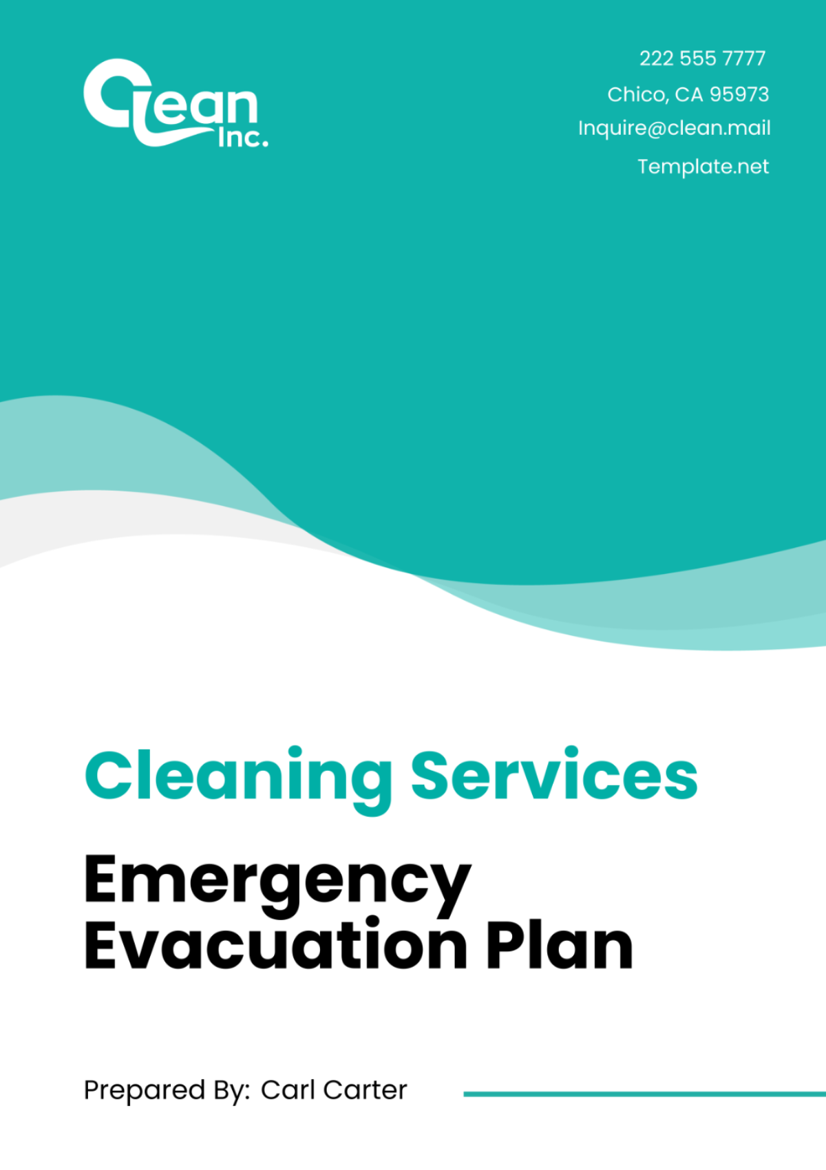Free Cleaning Services Emergency Evacuation Plan Template