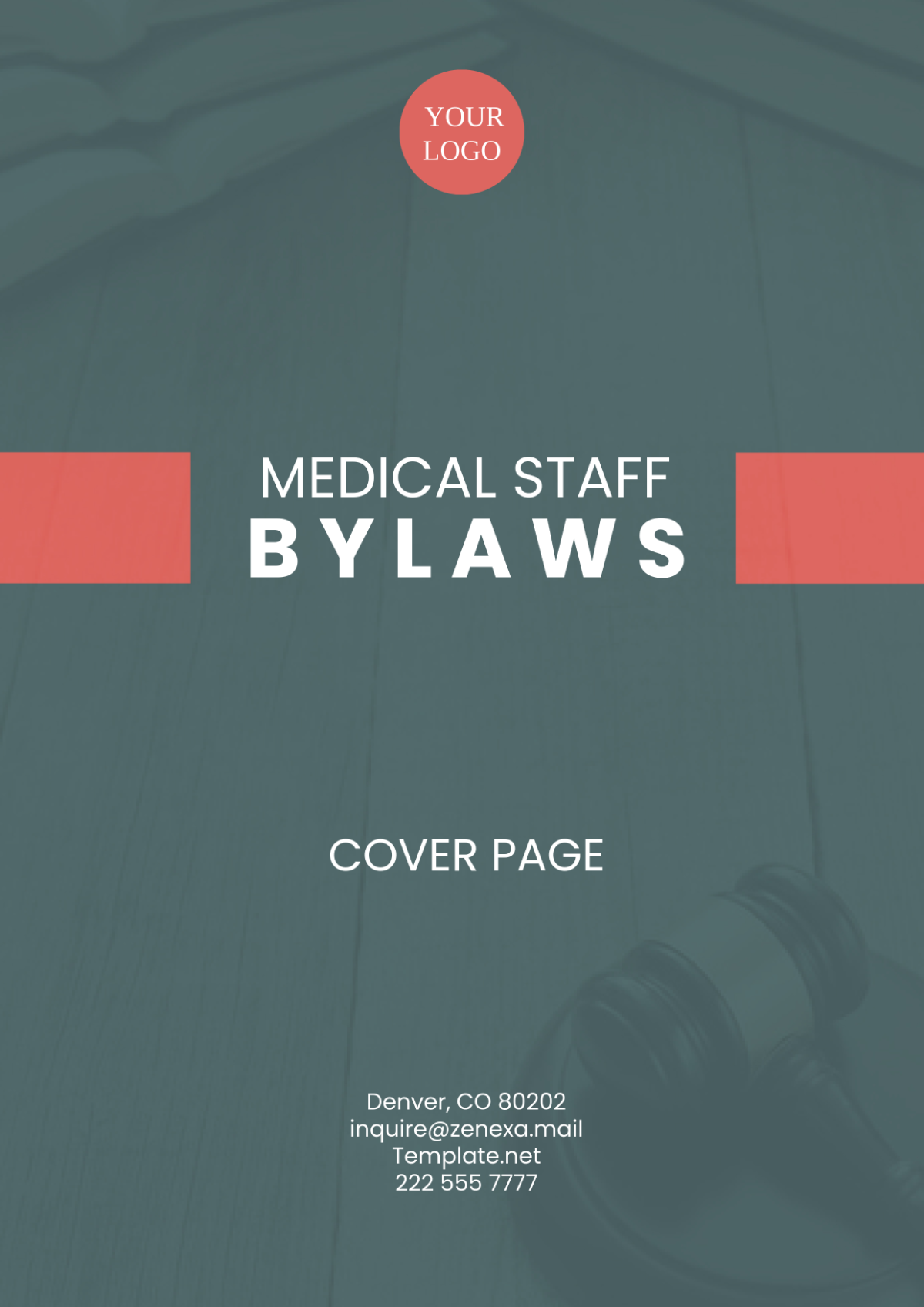 Medical Staff Bylaws Cover Page Template - Edit Online & Download