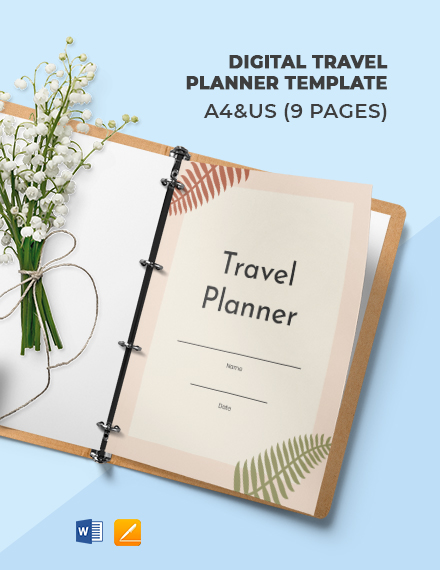 apple numbers travel planner template
