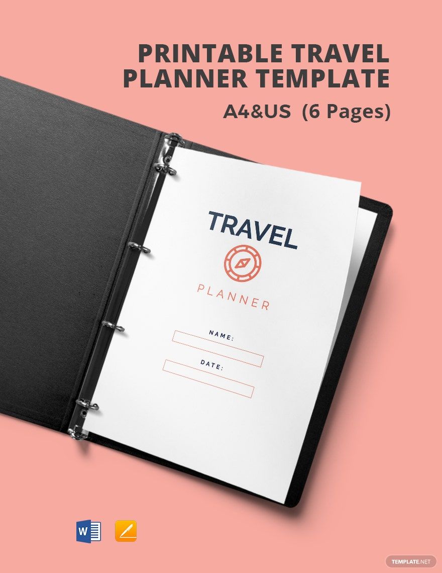 Free Printable Travel Planner Template