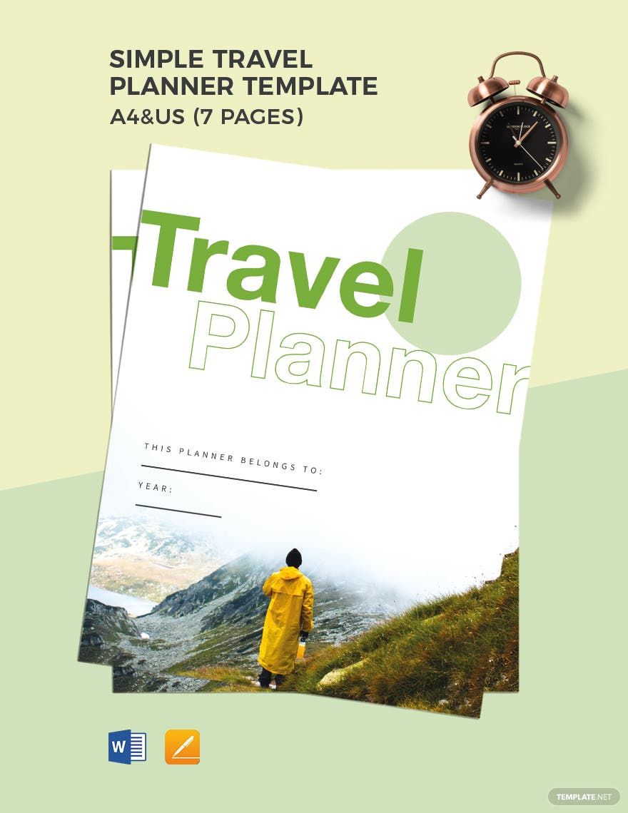 Free Simple Travel Planner Template