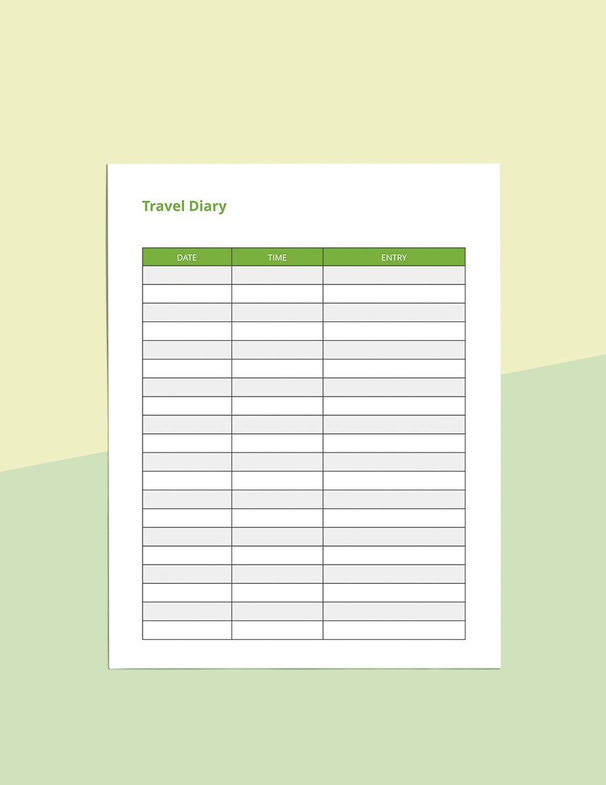 Simple Travel Planner Template