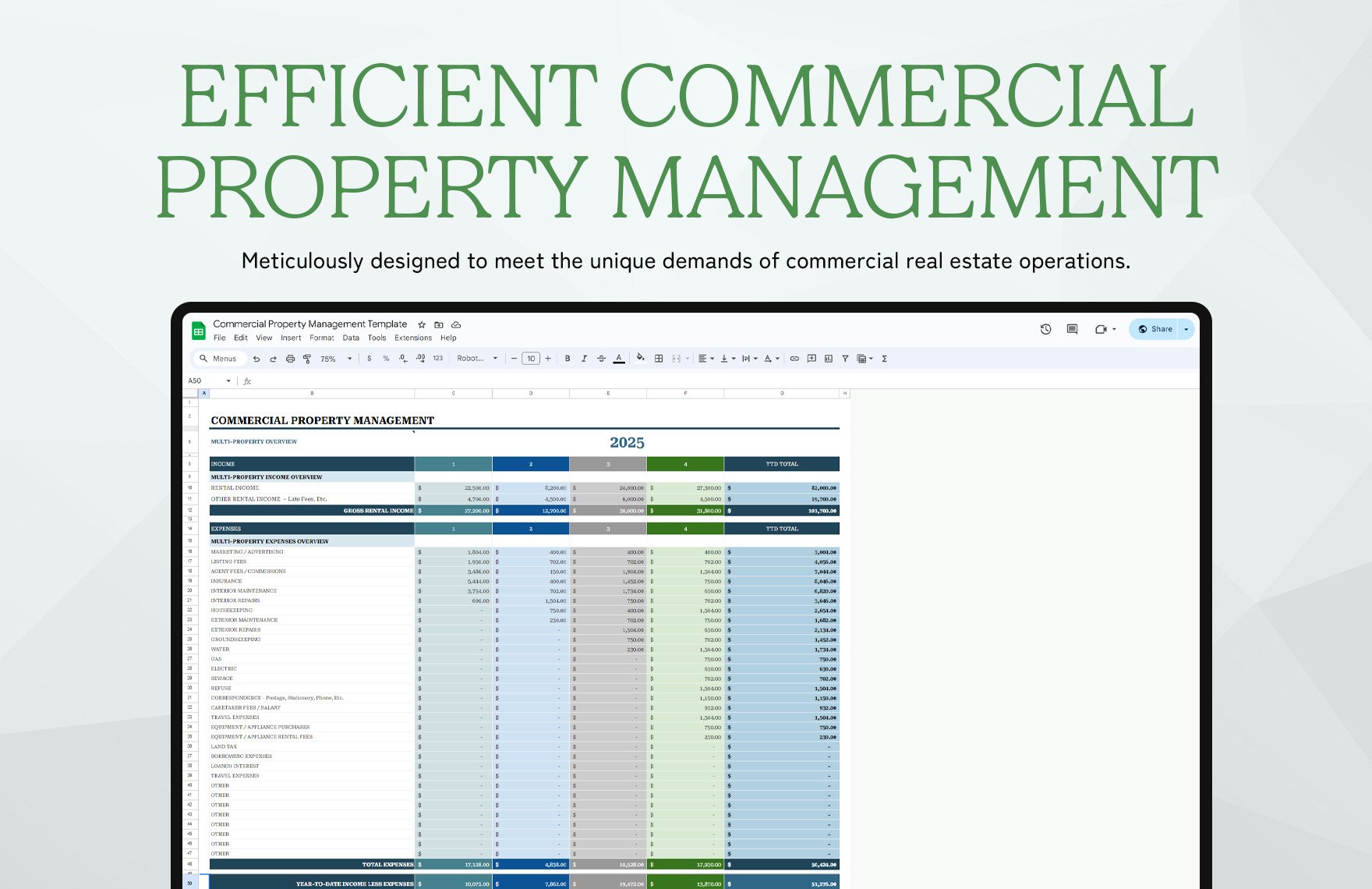 Commercial Property Management Template