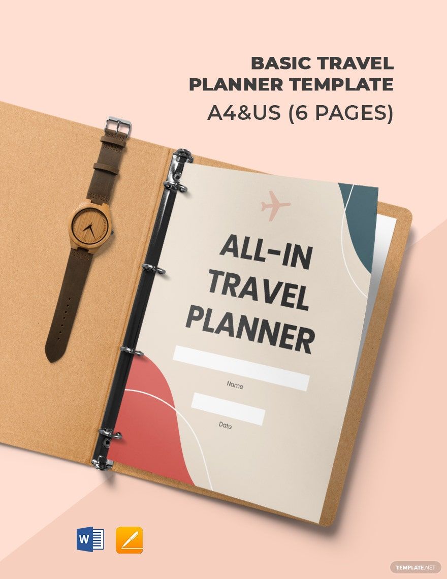Free Basic Travel Planner Template