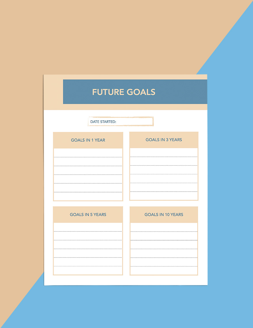 Goals Life Planner Template