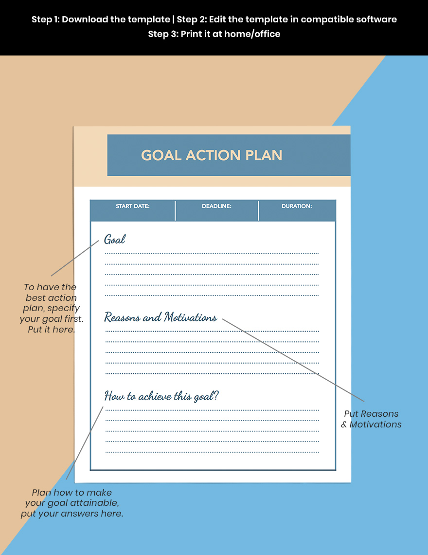 Goals Life Planner Template