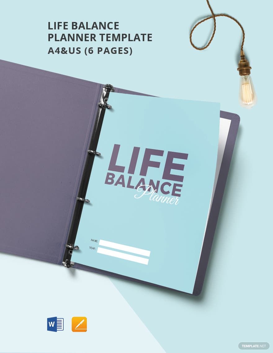 Life Balance Planner Template