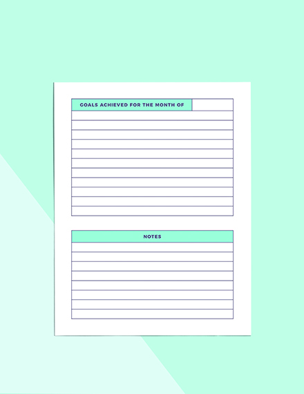 Monthly Life Planner Template Download