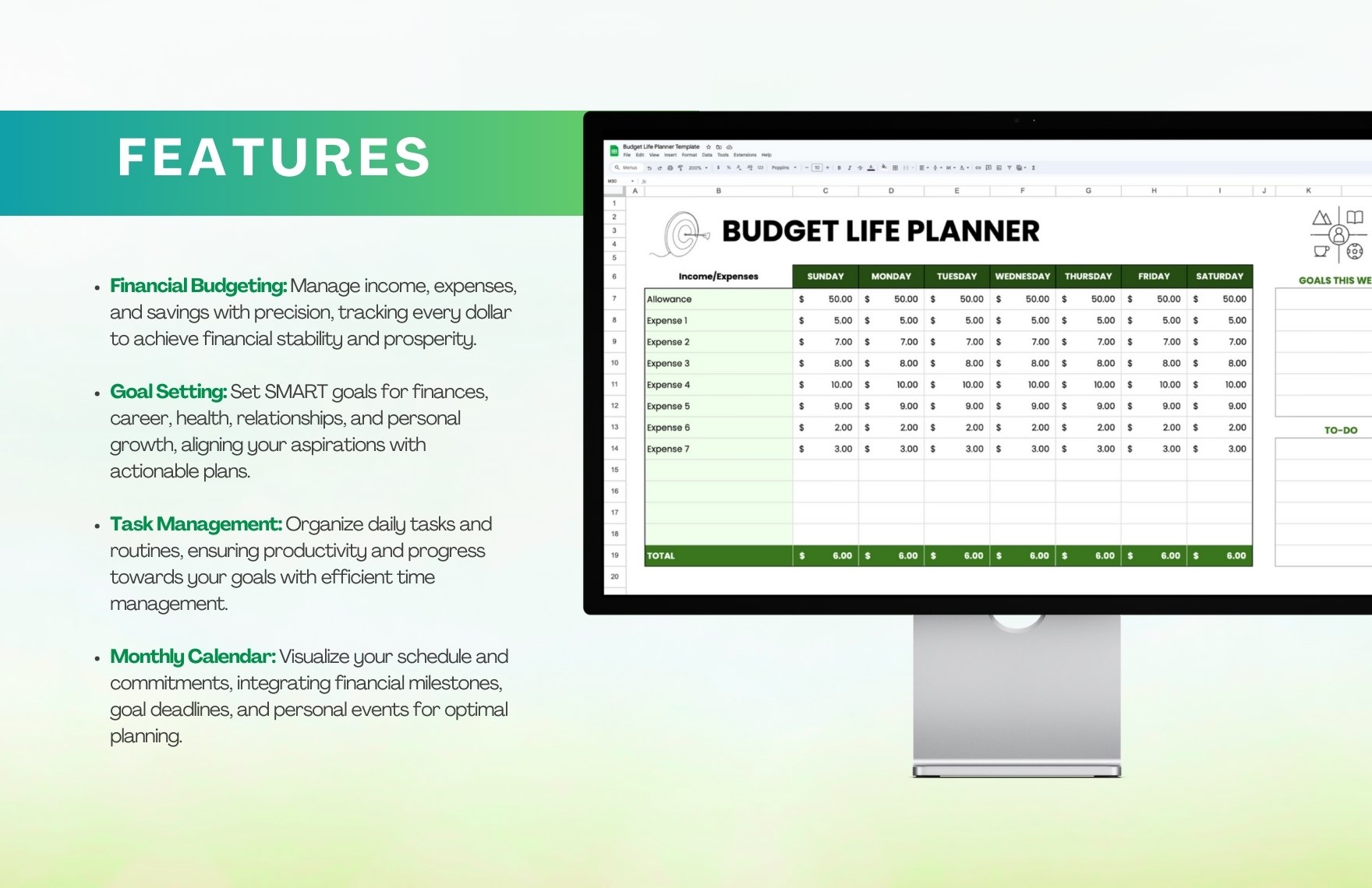 Budget Life Planner Template