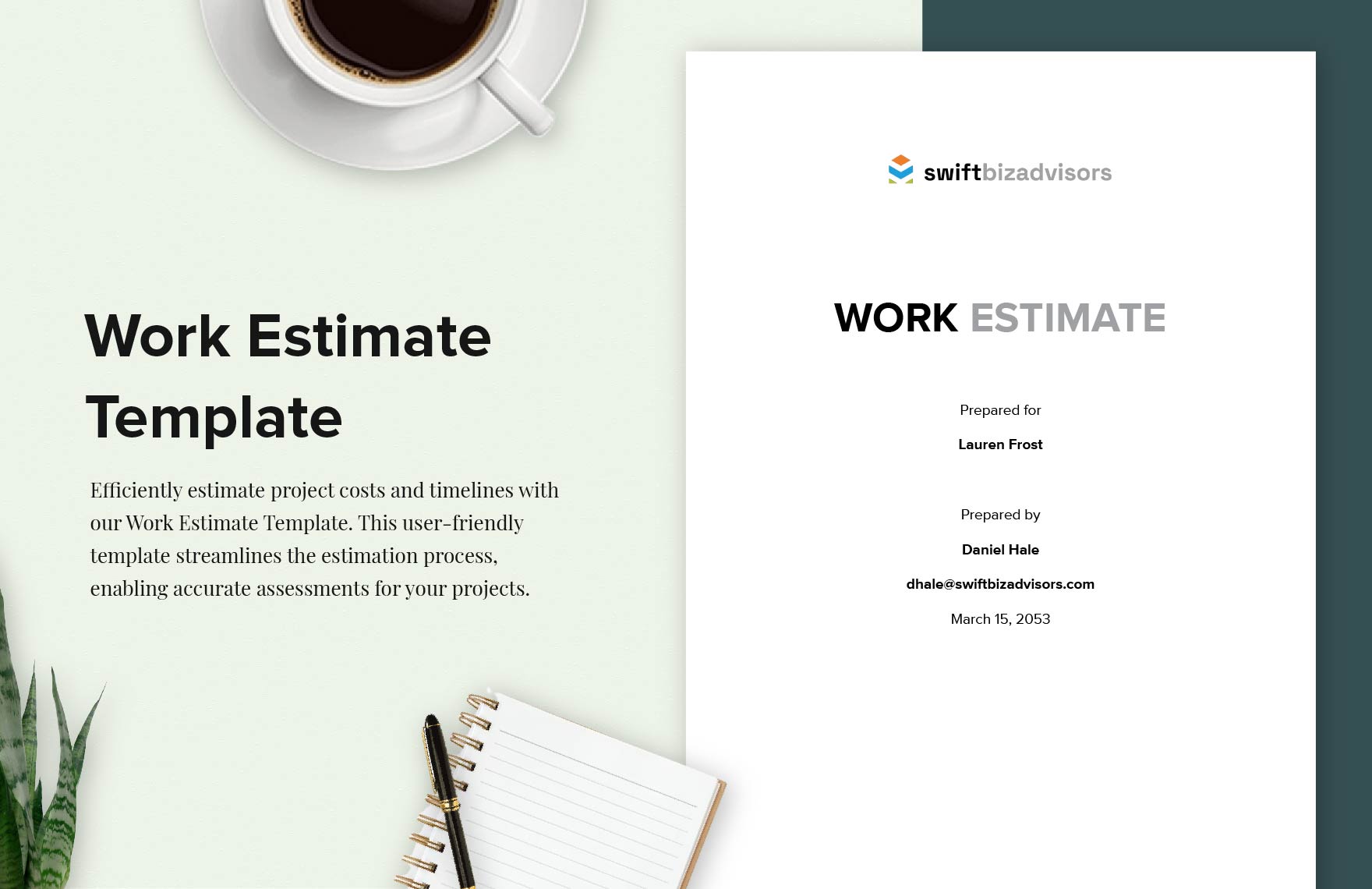 Work Estimate Template in Word, Google Docs, Excel, PDF, Google Sheets, Apple Pages, Apple Numbers