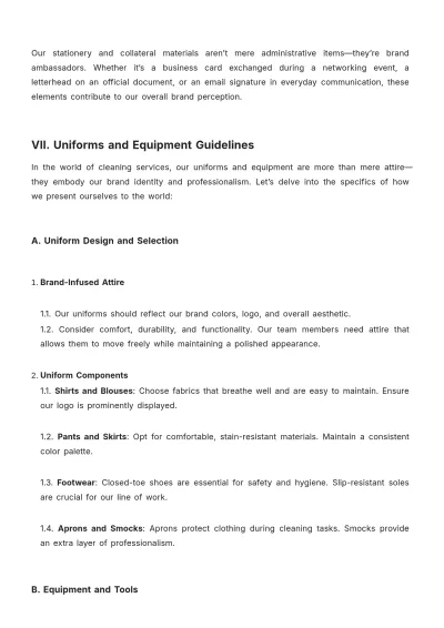 Free Cleaning Services Brand Identity Manual Template to Edit Online