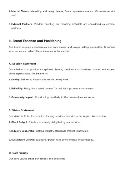 Free Cleaning Services Brand Identity Manual Template to Edit Online