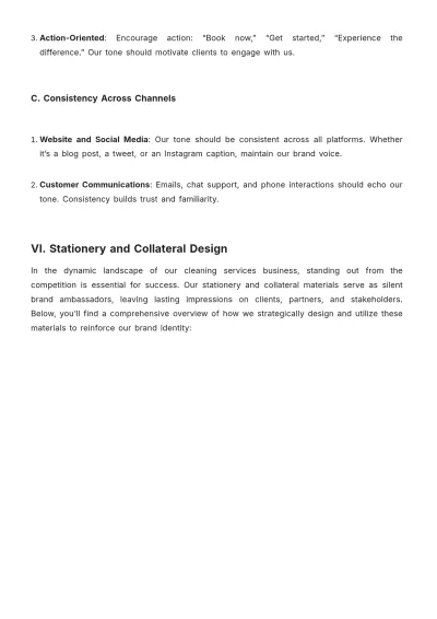 Free Cleaning Services Brand Identity Manual Template to Edit Online