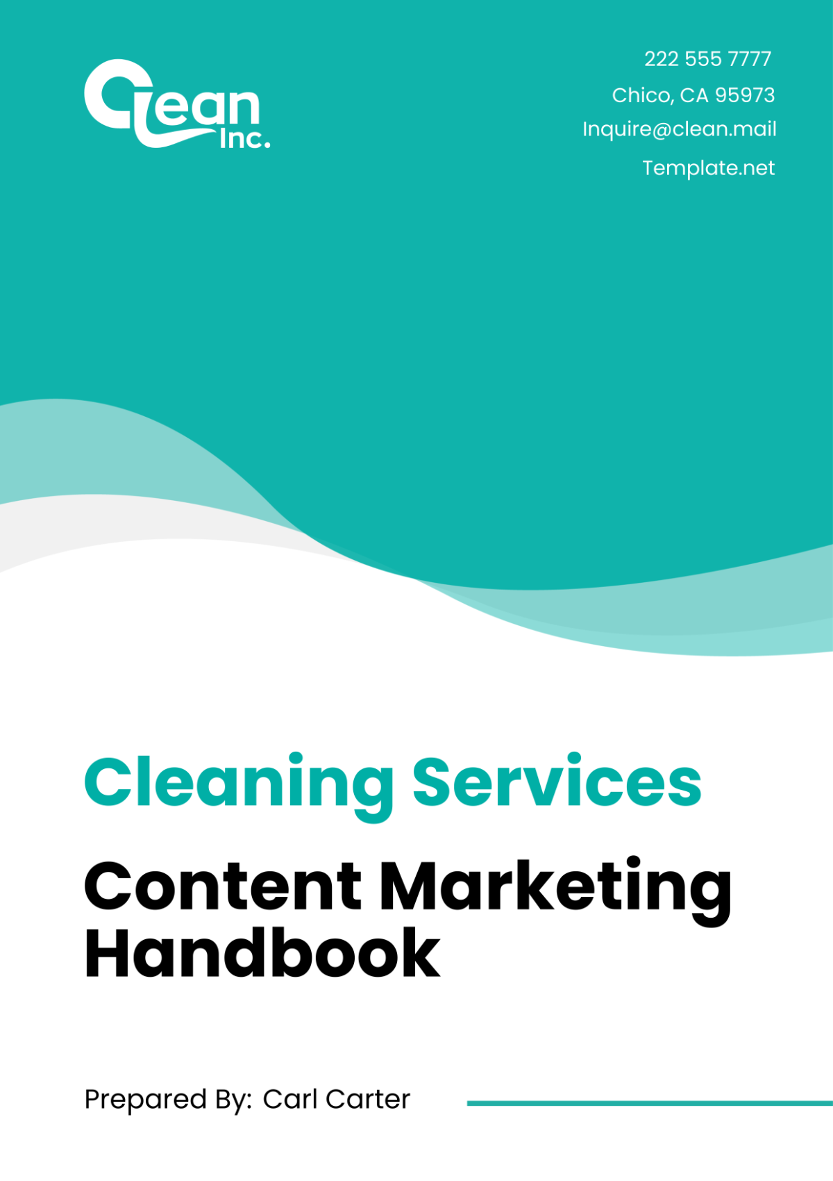 Cleaning Services Content Marketing Handbook Template