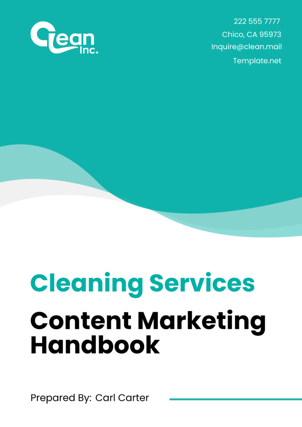 Cleaning Services Content Marketing Handbook Template - Edit Online & Download