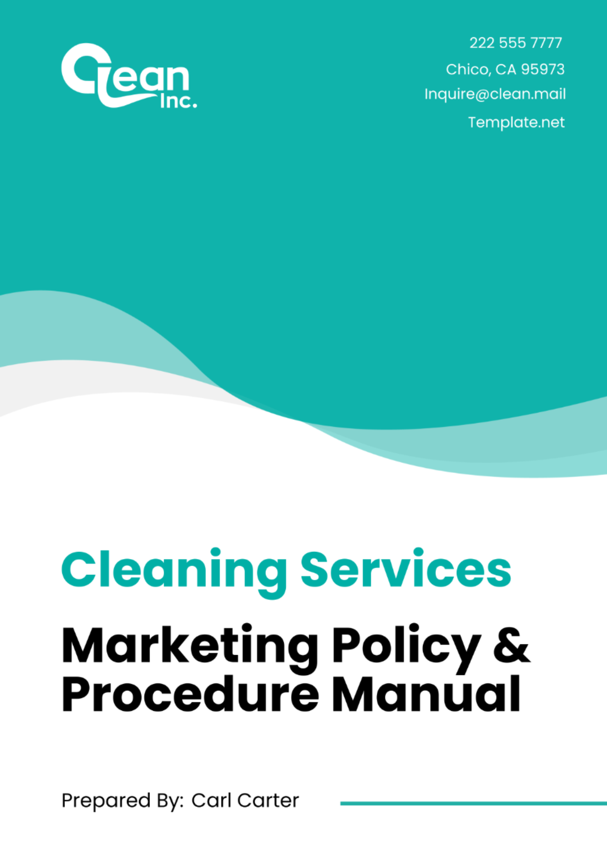 Cleaning Services Marketing Policy & Procedure Manual Template