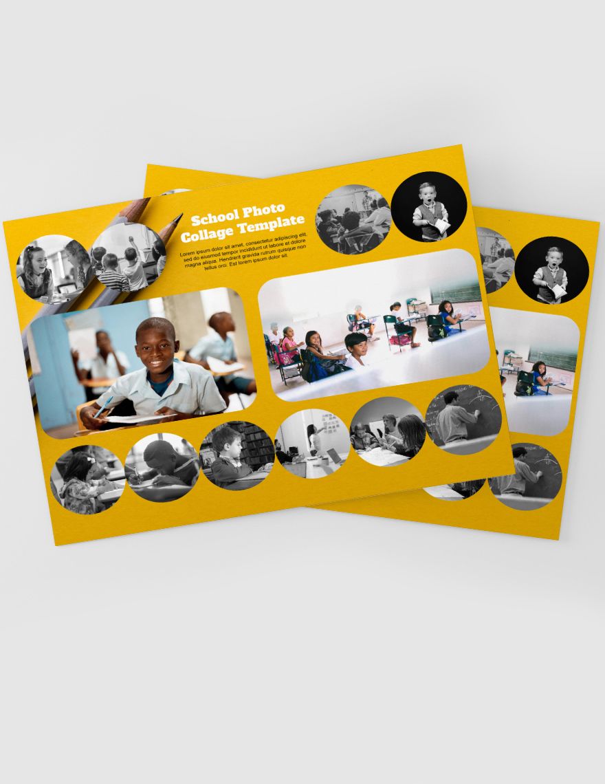 Sample School Photo Collage Template