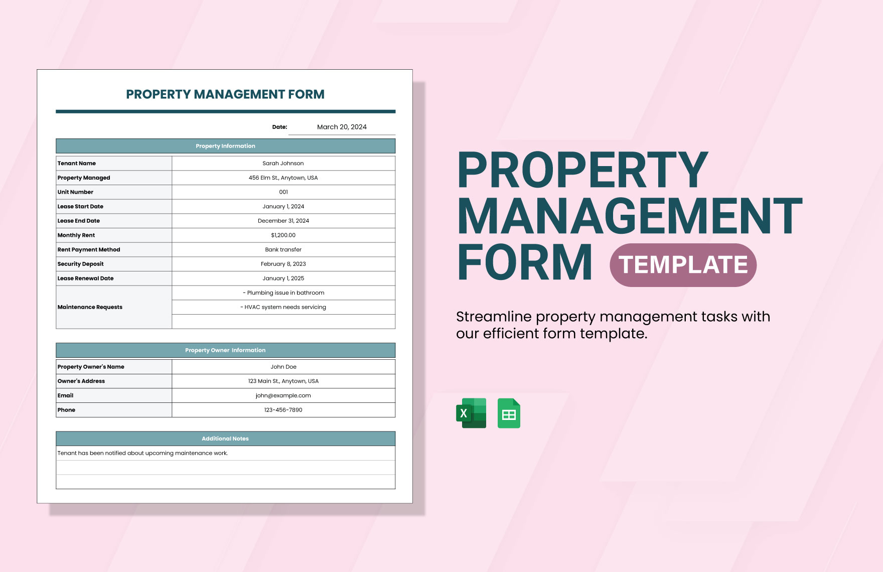 Free Property Management Templates To Edit Online