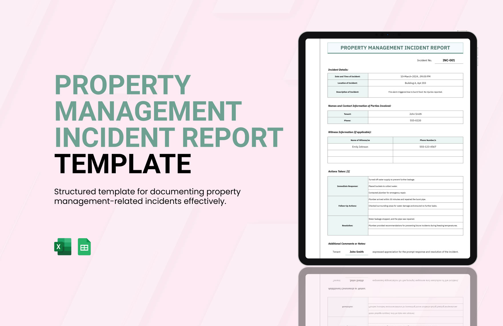 Facility Management Template In Excel Google Sheets Download 