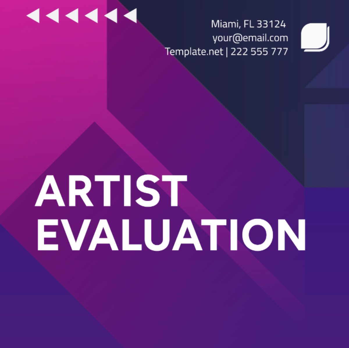 Artist Evaluation Template