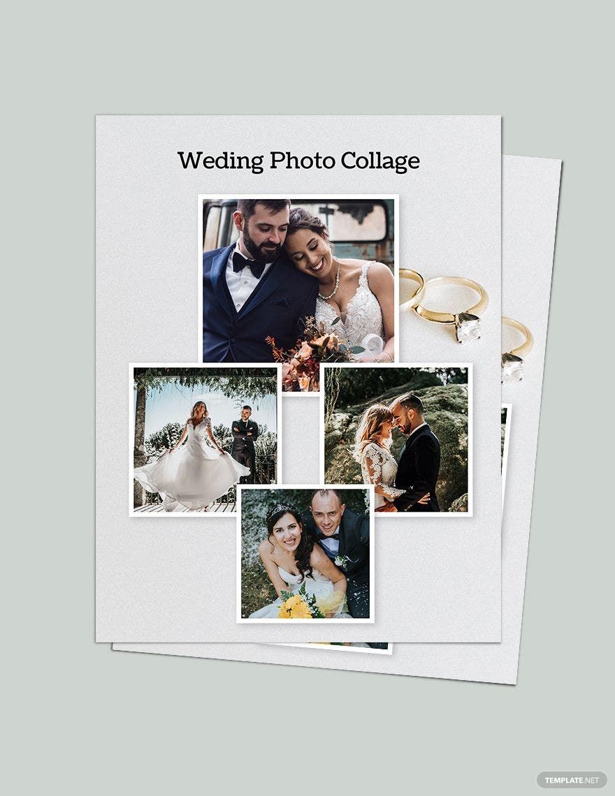 Free Heart Photo Collage Illustrator, InDesign, PSD