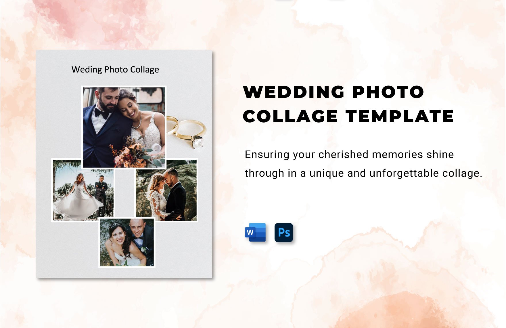 Wedding Photo Collage Template