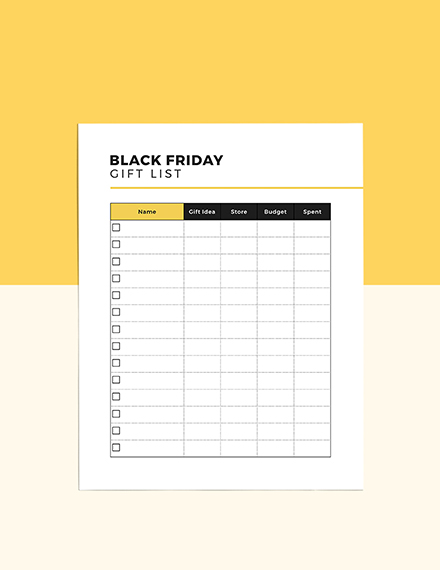 Black Friday Holiday Planner Printable
