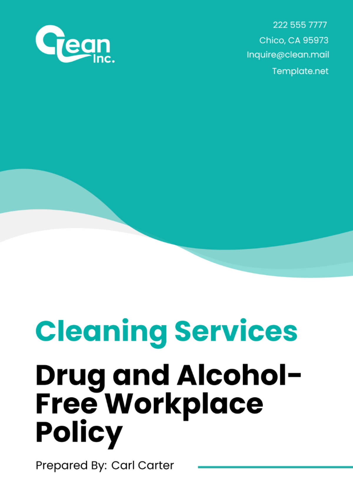 Cleaning Services Drug and Alcohol-Free Workplace Policy Template