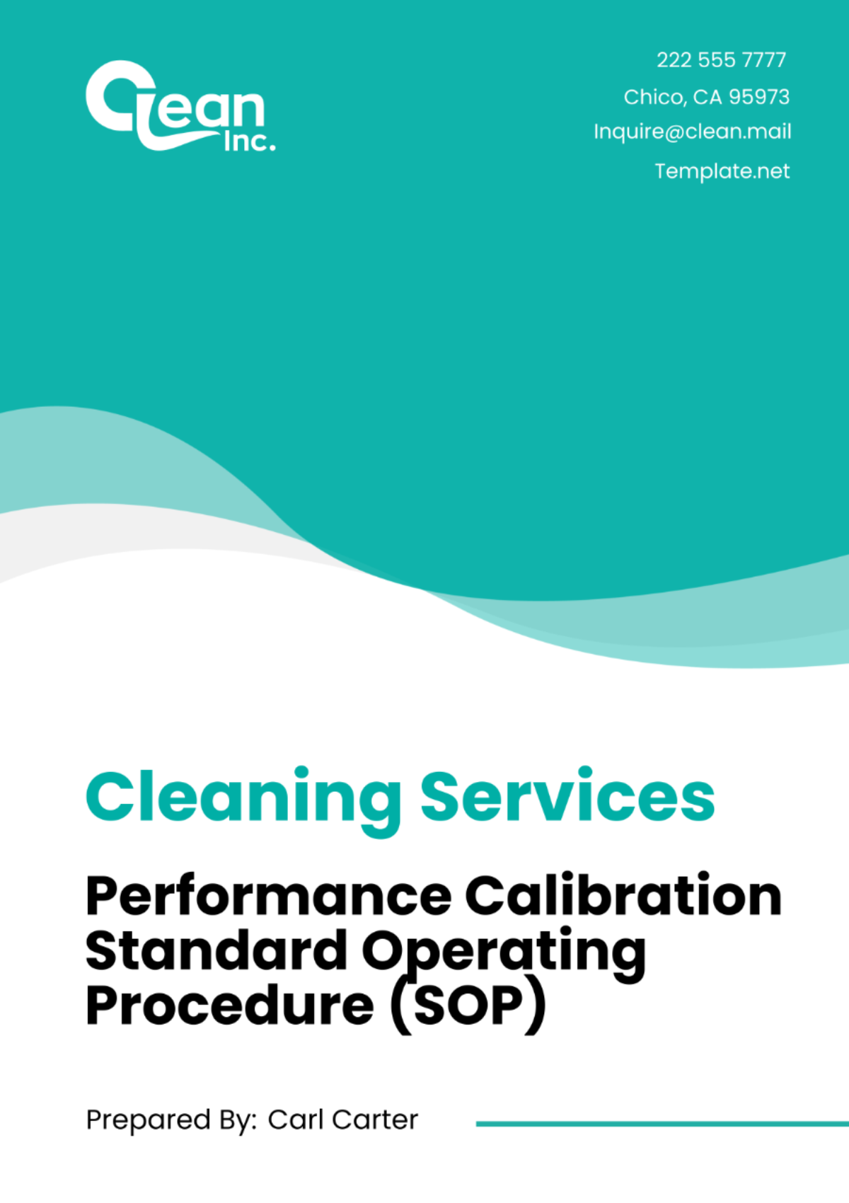 Cleaning Services Performance Calibration Standard Operating Procedure (SOP) Template