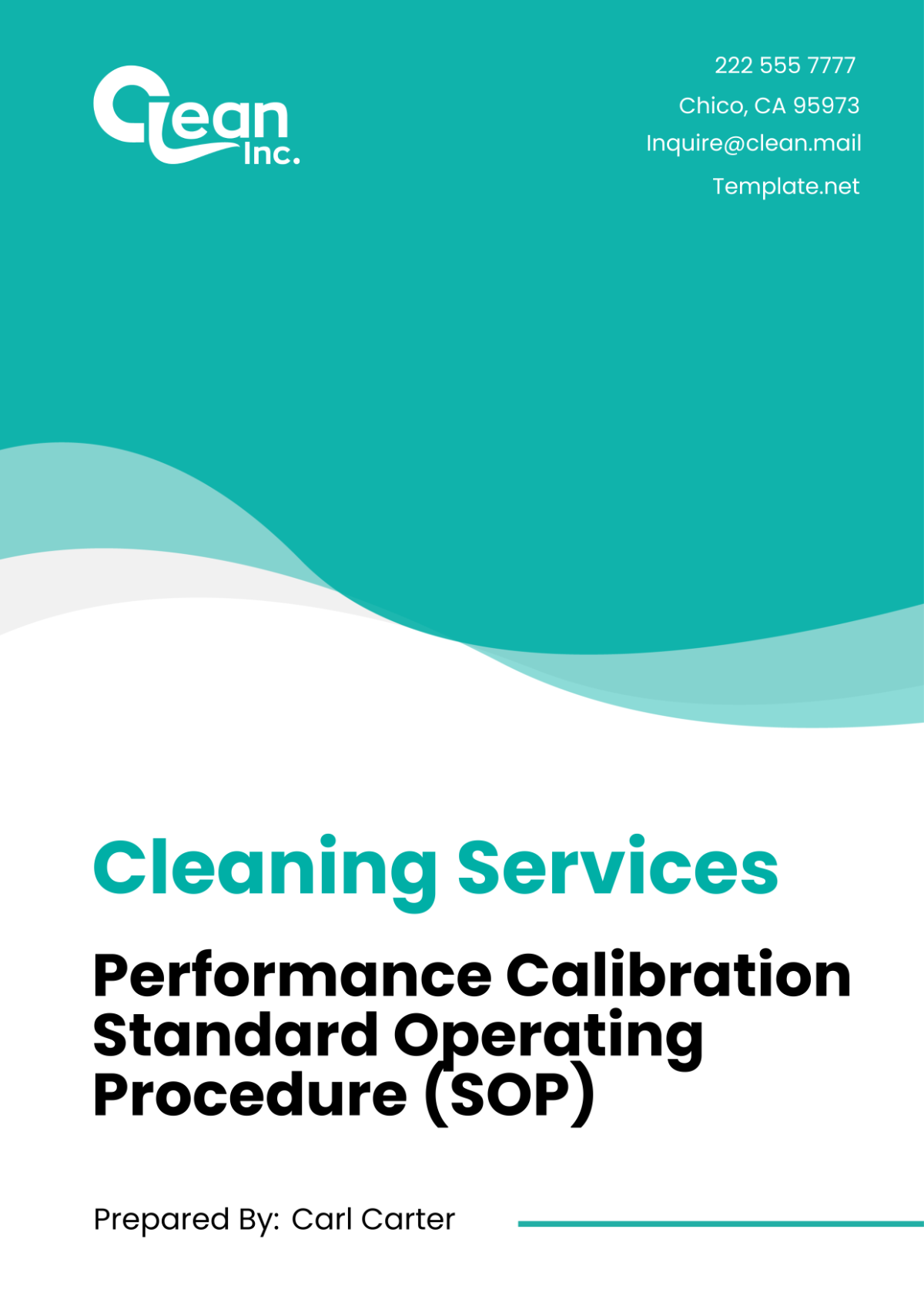Free Cleaning Services Performance Calibration Standard Operating Procedure (SOP) Template