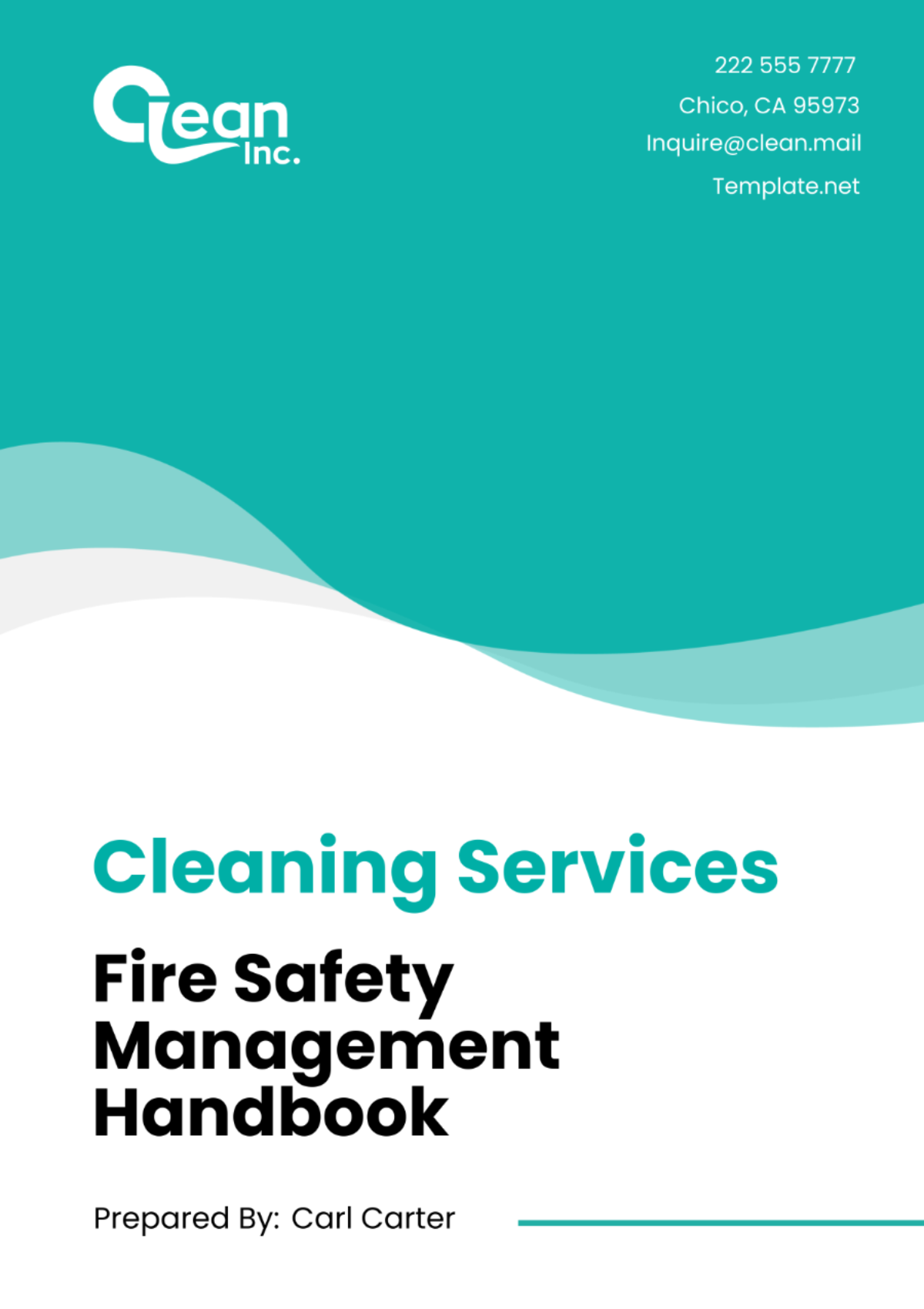 Cleaning Services Fire Safety Management Handbook Template