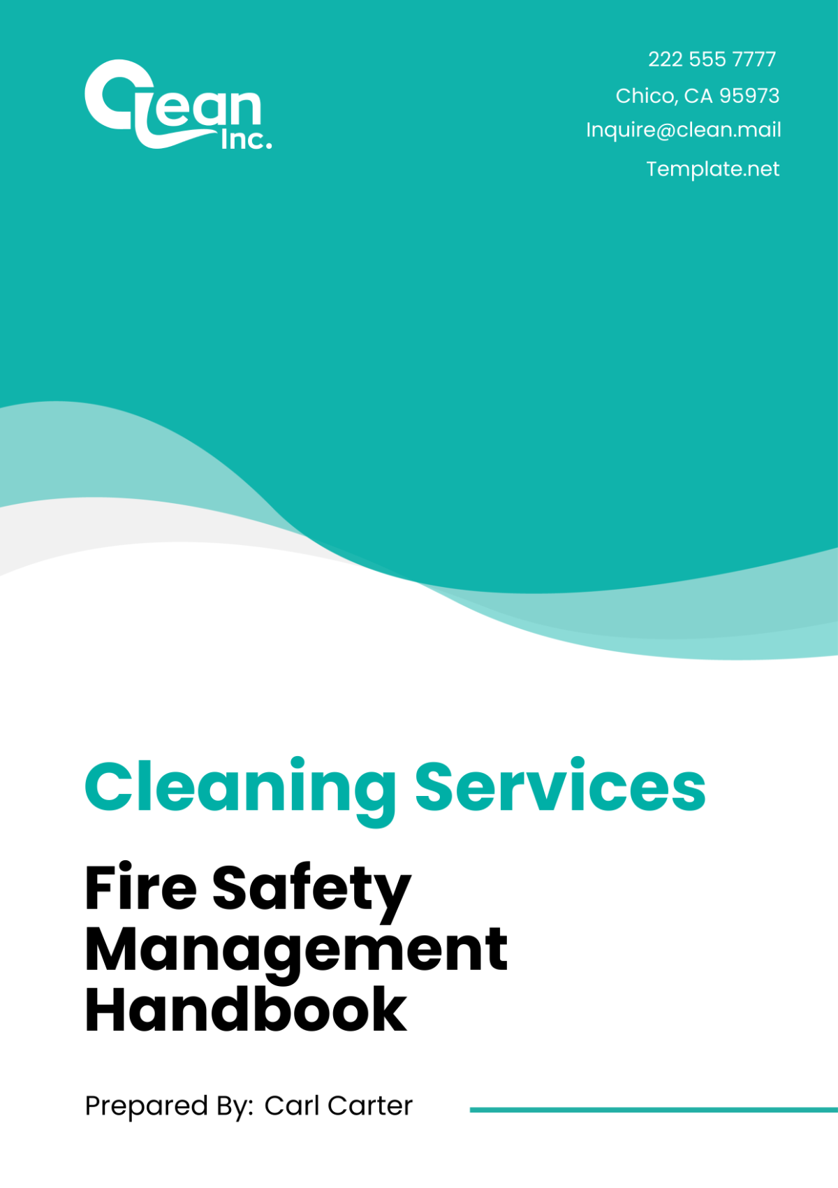 Free Cleaning Services Fire Safety Management Handbook Template