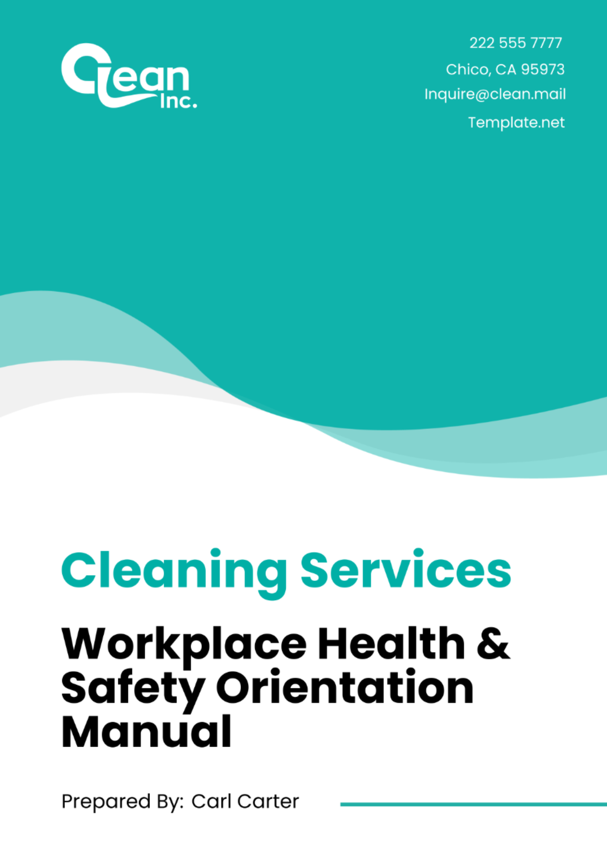 Cleaning Services Workplace Health & Safety Orientation Manual Template