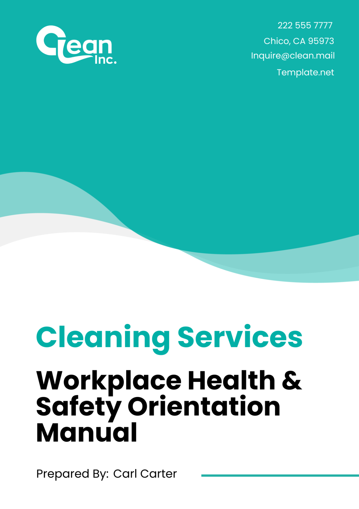 Free Cleaning Services Workplace Health & Safety Orientation Manual Template