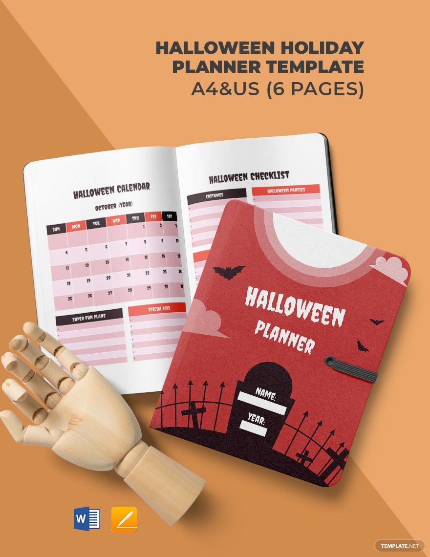 Halloween Holiday Planner Template in Word, Google Docs, PDF, Apple Pages