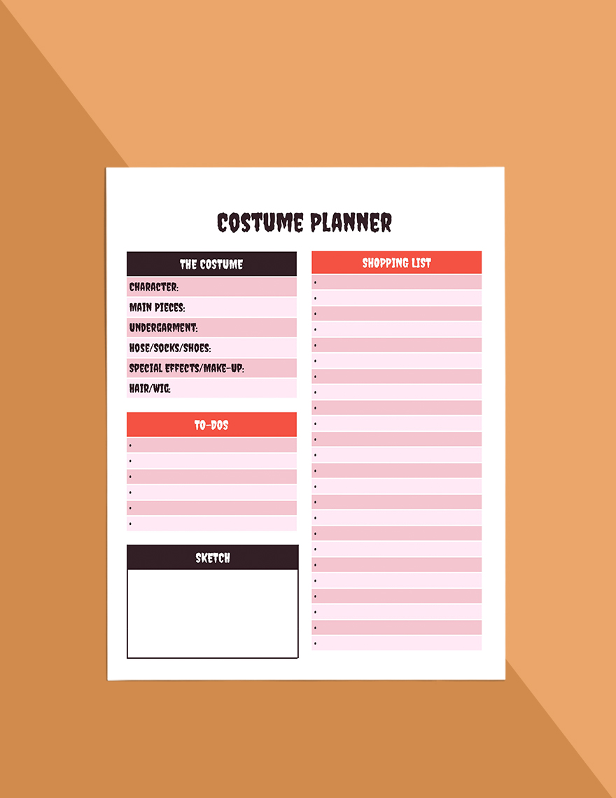 Halloween Holiday Planner Template