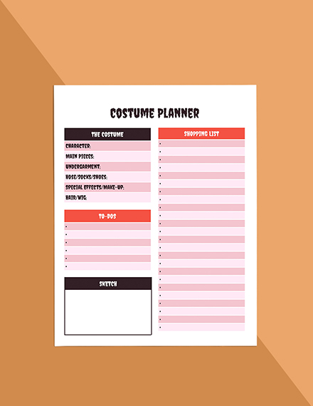 Halloween Holiday Planner template Example