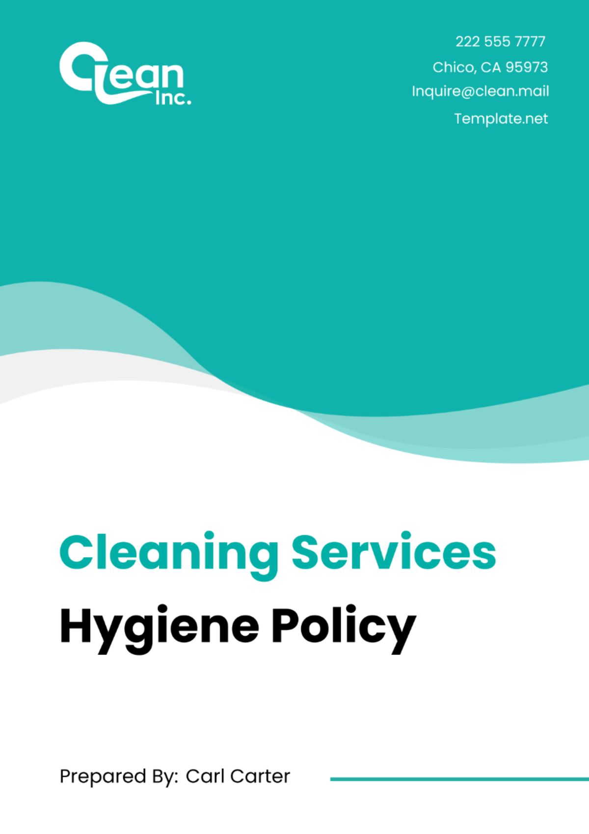 Cleaning Services Hygiene Policy Template