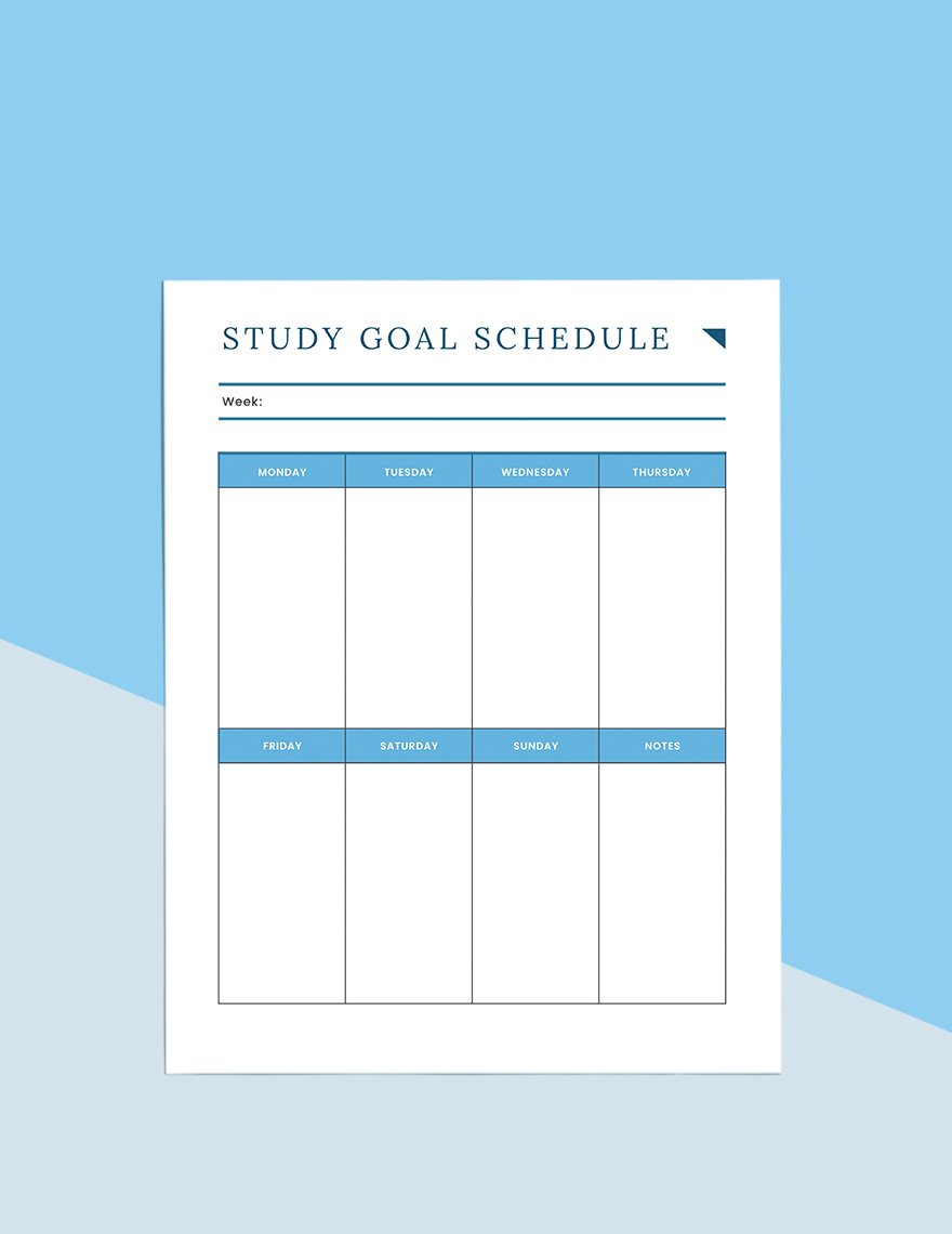College Student Semester Planner Template
