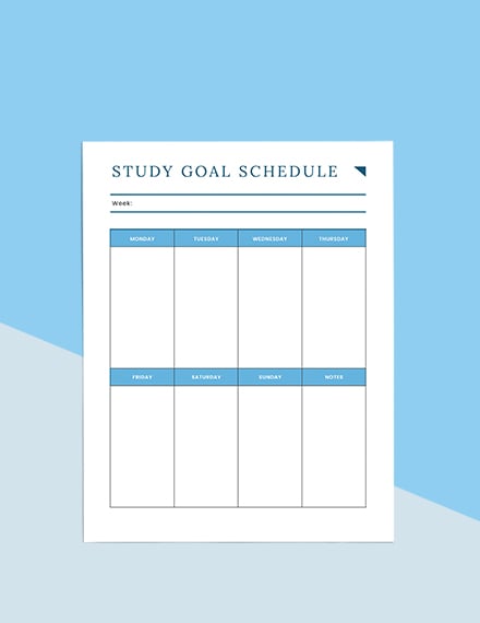 College Student Semester planner Example