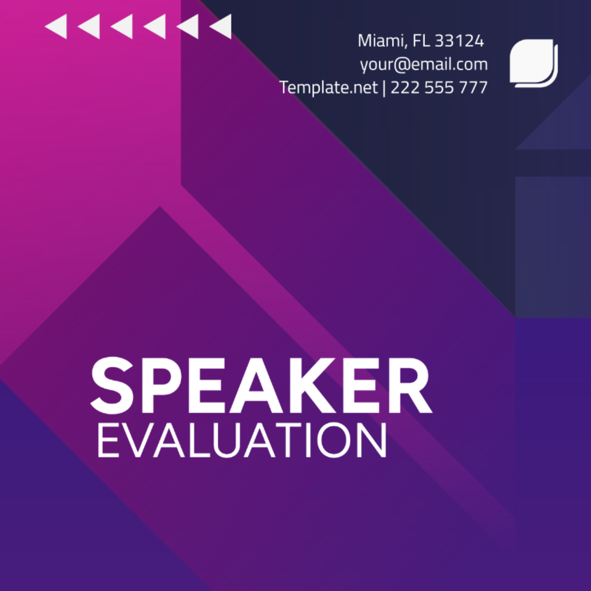 Speaker Evaluation Template