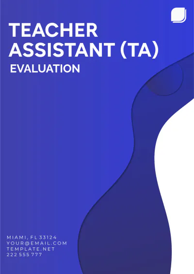 Free Teacher Assistant (TA) Evaluation Template to Edit Online